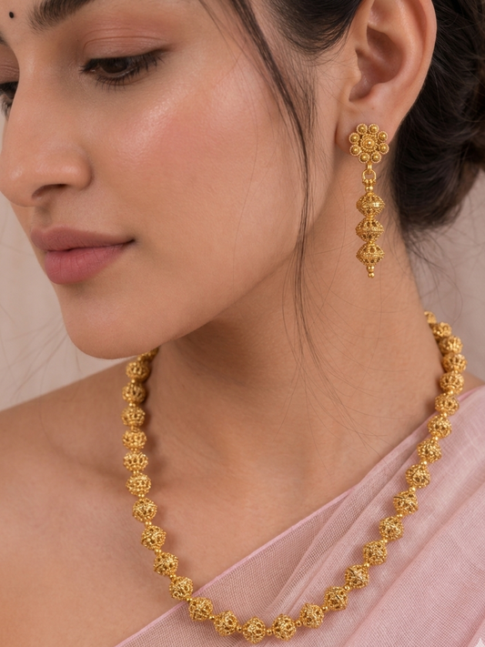 The Rajkumari Filigree Mala Set